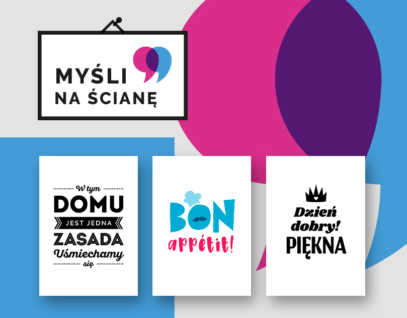 Myśli na ścianę branding, grafiki reklamowe