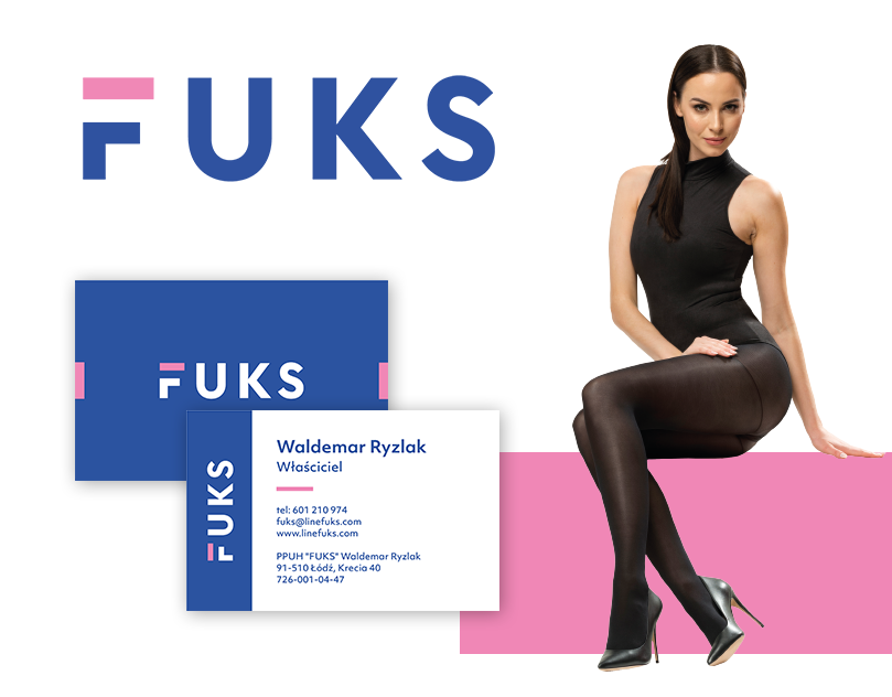 FUKS wizytówka i logo