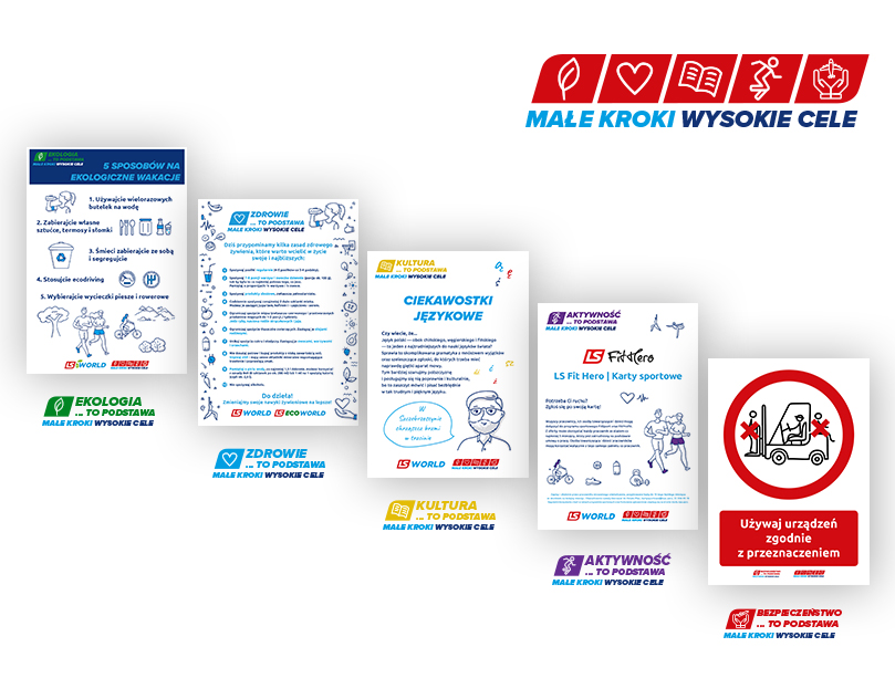 LS Worls małe kroki wysokie cele ulotki informacyjne