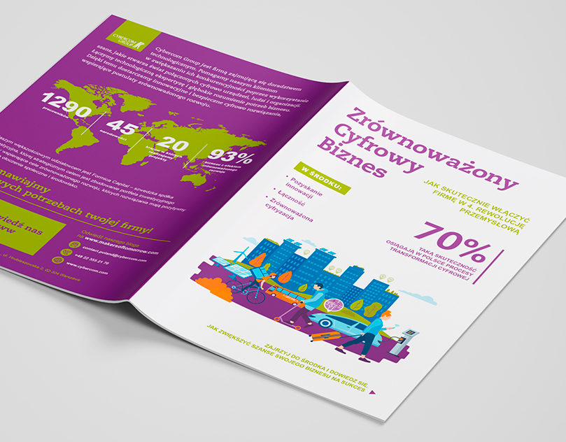 Cybercom group zrównoważony cyfrowy biznes ulotka