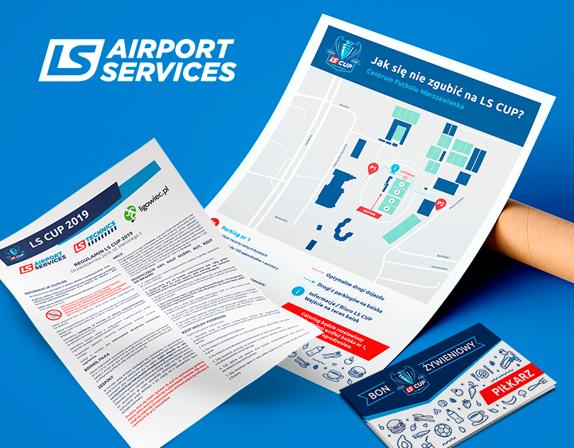 LS Airport Services ulotki reklamowe LS CUP