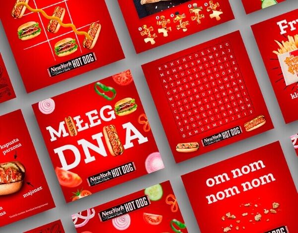 Social media - grafiki dla New York Hot Dog