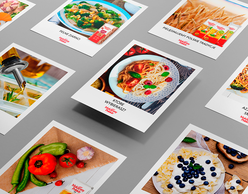 Makarony Polskie grafiki reklamowe polaroid zdjęcia
