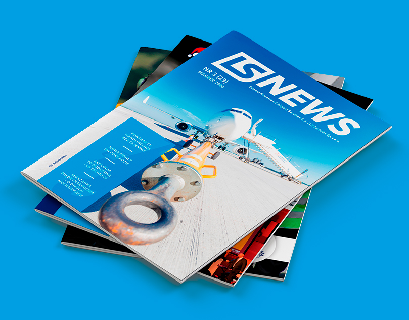 LS News - magazyn dla pracowników lotniska. Projekt, skład oraz druk czasopisma